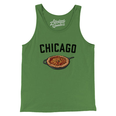 Chicago Style Deep Dish Pizza Men/Unisex Tank Top-Leaf-Allegiant Goods Co. Vintage Sports Apparel
