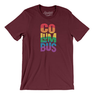 Columbus Ohio Pride Men/Unisex T-Shirt-Maroon-Allegiant Goods Co. Vintage Sports Apparel