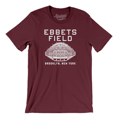 Ebbets Field Men/Unisex T-Shirt-Maroon-Allegiant Goods Co. Vintage Sports Apparel