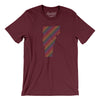 Vermont Pride State Men/Unisex T-Shirt-Maroon-Allegiant Goods Co. Vintage Sports Apparel