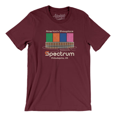 Philadelphia Spectrum Men/Unisex T-Shirt-Maroon-Allegiant Goods Co. Vintage Sports Apparel