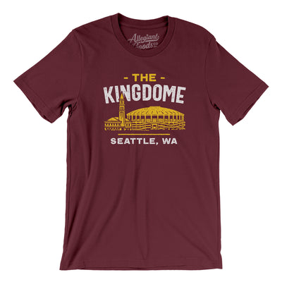 Seattle Kingdome Men/Unisex T-Shirt-Maroon-Allegiant Goods Co. Vintage Sports Apparel