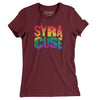 Syracuse New York Pride Women's T-Shirt-Maroon-Allegiant Goods Co. Vintage Sports Apparel