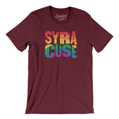 Syracuse New York Pride Men/Unisex T-Shirt-Maroon-Allegiant Goods Co. Vintage Sports Apparel