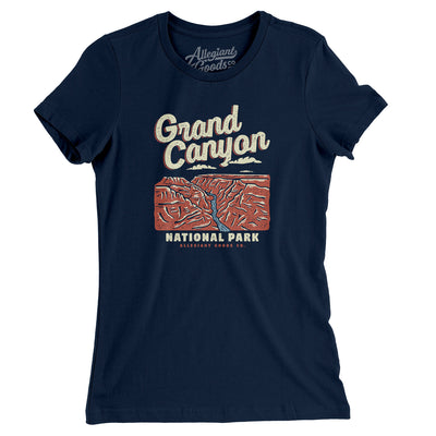 Grand Canyon National Park Women's T-Shirt-Navy-Allegiant Goods Co. Vintage Sports Apparel