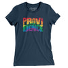 Providence Rhode Island Pride Women's T-Shirt-Navy-Allegiant Goods Co. Vintage Sports Apparel