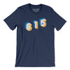 Nashville 615 Area Code Men/Unisex T-Shirt-Navy-Allegiant Goods Co. Vintage Sports Apparel