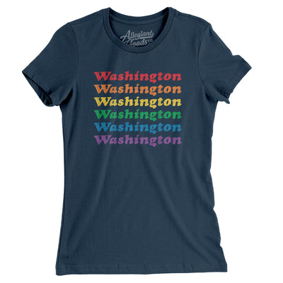 Washington Pride Women's T-Shirt-Navy-Allegiant Goods Co. Vintage Sports Apparel