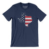Texas American Flag Men/Unisex T-Shirt-Navy-Allegiant Goods Co. Vintage Sports Apparel