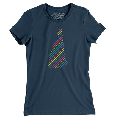 New Hampshire Pride State Women's T-Shirt-Navy-Allegiant Goods Co. Vintage Sports Apparel