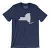 New York Pinstripes Men/Unisex T-Shirt-Navy-Allegiant Goods Co. Vintage Sports Apparel