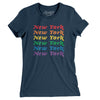 New York Pride Women's T-Shirt-Navy-Allegiant Goods Co. Vintage Sports Apparel