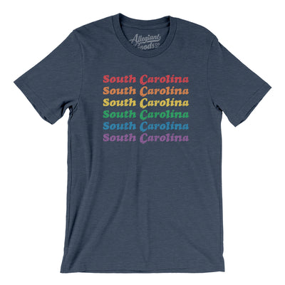 South Carolina Pride Men/Unisex T-Shirt-Heather Navy-Allegiant Goods Co. Vintage Sports Apparel