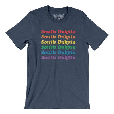 South Dakota Pride Men/Unisex T-Shirt-Heather Navy-Allegiant Goods Co. Vintage Sports Apparel