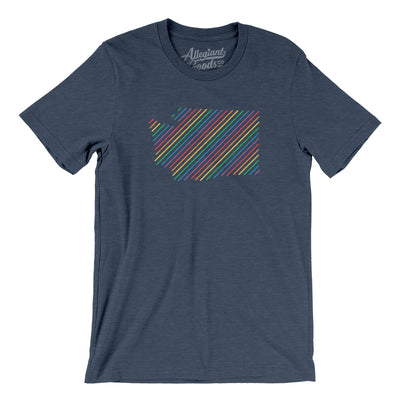 Washington Pride State Men/Unisex T-Shirt-Heather Navy-Allegiant Goods Co. Vintage Sports Apparel