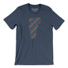 Vermont Pride State Men/Unisex T-Shirt-Heather Navy-Allegiant Goods Co. Vintage Sports Apparel