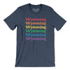 Wyoming Pride Men/Unisex T-Shirt-Heather Navy-Allegiant Goods Co. Vintage Sports Apparel