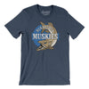 Minnesota Muskies Basketball Men/Unisex T-Shirt-Heather Navy-Allegiant Goods Co. Vintage Sports Apparel