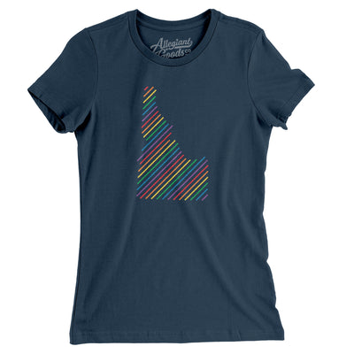 Idaho Pride State Women's T-Shirt-Navy-Allegiant Goods Co. Vintage Sports Apparel