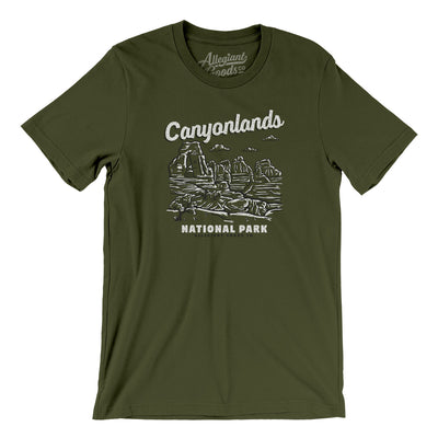 Canyonlands National Park Men/Unisex T-Shirt-Military Green-Allegiant Goods Co. Vintage Sports Apparel