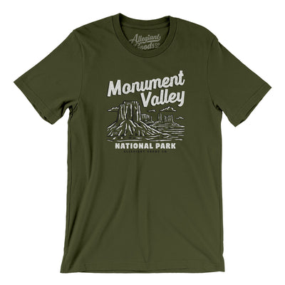 Monument Valley National Park Men/Unisex T-Shirt-Military Green-Allegiant Goods Co. Vintage Sports Apparel