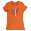 Ohio Helmet Stripes Women's T-Shirt-Orange-Allegiant Goods Co. Vintage Sports Apparel