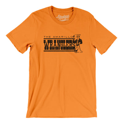 Amarillo Wranglers Hockey Men/Unisex T-Shirt-Orange-Allegiant Goods Co. Vintage Sports Apparel
