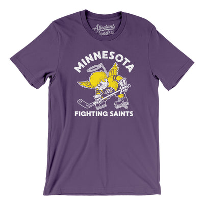 Minnesota Fighting Saints Hockey Men/Unisex T-Shirt-Team Purple-Allegiant Goods Co. Vintage Sports Apparel