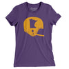 Minnesota Vintage Football Helmet Women's T-Shirt-Purple-Allegiant Goods Co. Vintage Sports Apparel