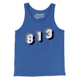 Tampa 813 Area Code Men/Unisex Tank Top-True Royal-Allegiant Goods Co. Vintage Sports Apparel