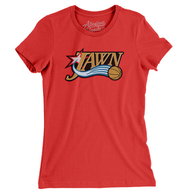 Basketball Jawn Women's T-Shirt-Red-Allegiant Goods Co. Vintage Sports Apparel