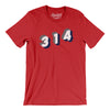 St. Louis 314 Area Code Men/Unisex T-Shirt-Red-Allegiant Goods Co. Vintage Sports Apparel