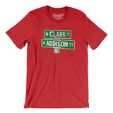 Addison & Clark Street Chicago Men/Unisex T-Shirt-Red-Allegiant Goods Co. Vintage Sports Apparel