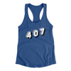 Orlando 407 Area Code Women's Racerback Tank-Royal-Allegiant Goods Co. Vintage Sports Apparel