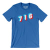 Buffalo 716 Area Code Men/Unisex T-Shirt-True Royal-Allegiant Goods Co. Vintage Sports Apparel