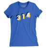 St. Louis 314 Area Code Women's T-Shirt-True Royal-Allegiant Goods Co. Vintage Sports Apparel