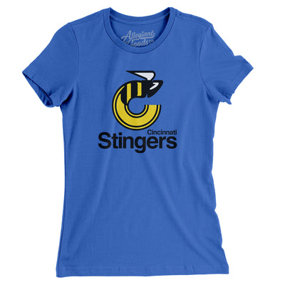 Cincinnati Stingers Hockey Women's T-Shirt-True Royal-Allegiant Goods Co. Vintage Sports Apparel