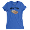 New York Bagel Women's T-Shirt-True Royal-Allegiant Goods Co. Vintage Sports Apparel