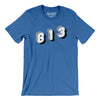 Tampa 813 Area Code Men/Unisex T-Shirt-Heather True Royal-Allegiant Goods Co. Vintage Sports Apparel