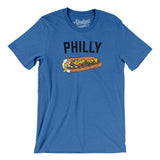 Philly Cheesesteak Men/Unisex T-Shirt-Heather True Royal-Allegiant Goods Co. Vintage Sports Apparel