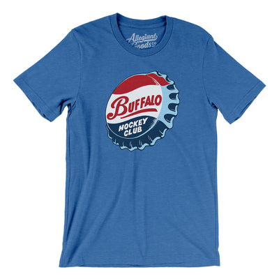 Buffalo Bison Hockey Men/Unisex T-Shirt-Heather True Royal-Allegiant Goods Co. Vintage Sports Apparel