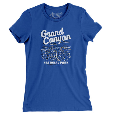 Grand Canyon National Park Women's T-Shirt-Heather True Royal-Allegiant Goods Co. Vintage Sports Apparel