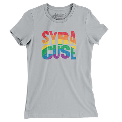 Syracuse New York Pride Women's T-Shirt-Silver-Allegiant Goods Co. Vintage Sports Apparel