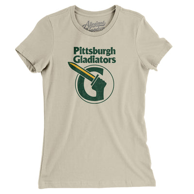 Pittsburgh Gladiators Arena Football Women's T-Shirt-Soft Cream-Allegiant Goods Co. Vintage Sports Apparel