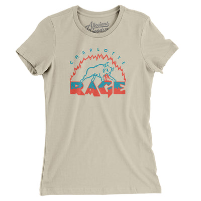Charlotte Rage Arena Football Women's T-Shirt-Soft Cream-Allegiant Goods Co. Vintage Sports Apparel