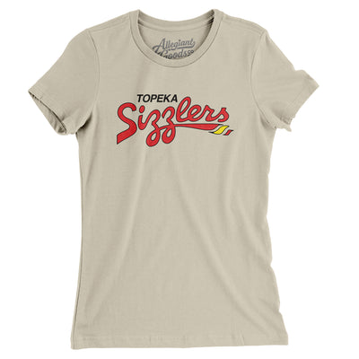 Topeka Sizzlers Basketball Women's T-Shirt-Soft Cream-Allegiant Goods Co. Vintage Sports Apparel