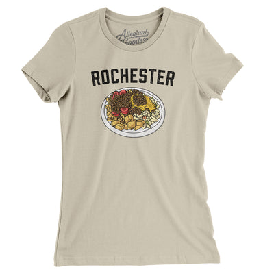 Rochester Garbage Plate Women's T-Shirt-Soft Cream-Allegiant Goods Co. Vintage Sports Apparel