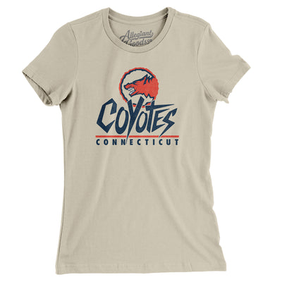 Connecticut Coyotes Arena Football Women's T-Shirt-Soft Cream-Allegiant Goods Co. Vintage Sports Apparel