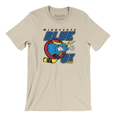 Minnesota Blue Ox Roller Hockey Men/Unisex T-Shirt-Soft Cream-Allegiant Goods Co. Vintage Sports Apparel