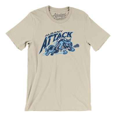 Albany Attack Lacrosse Men/Unisex T-Shirt-Soft Cream-Allegiant Goods Co. Vintage Sports Apparel